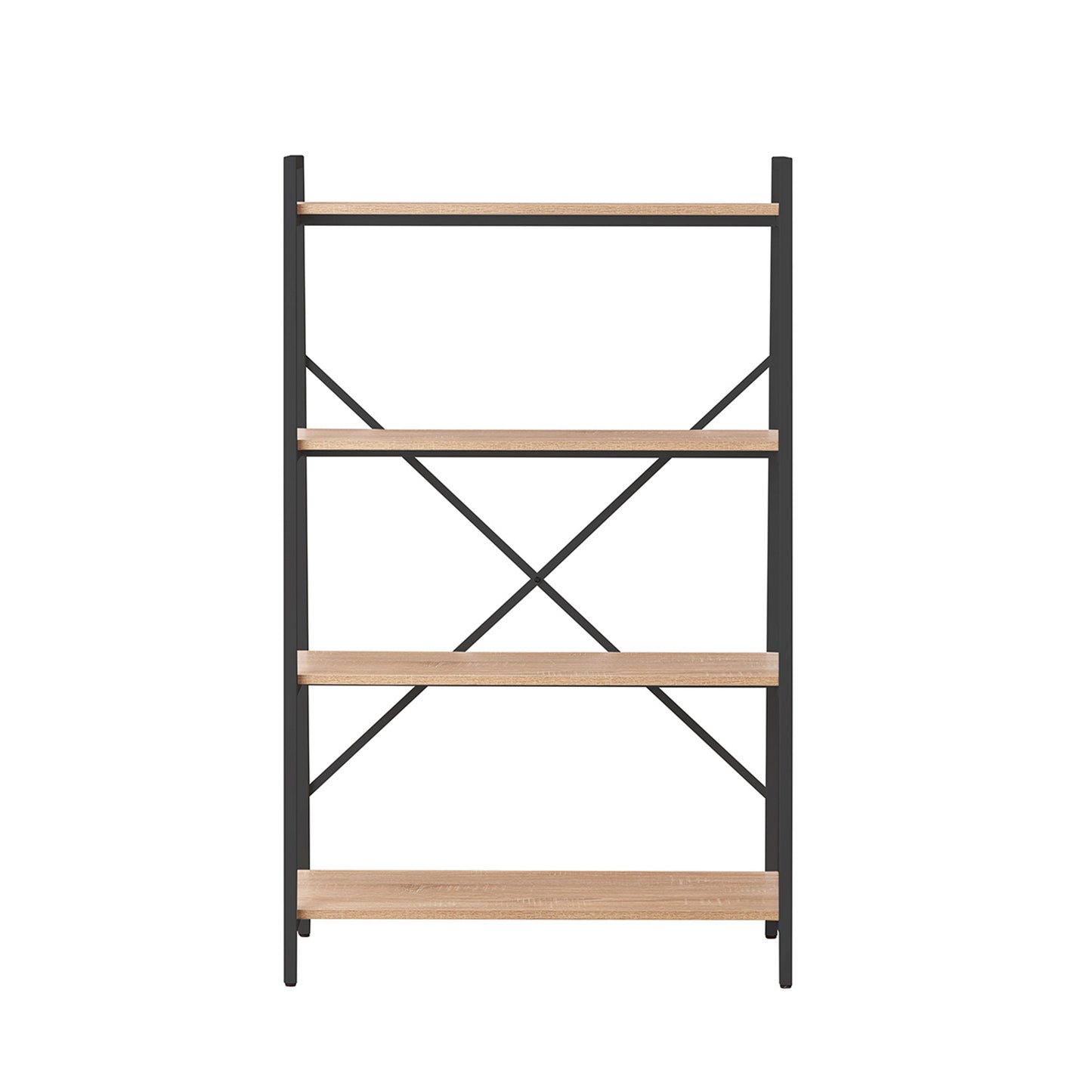 Workzone Aspect Bookcase 1300mm Open Style Oak Black