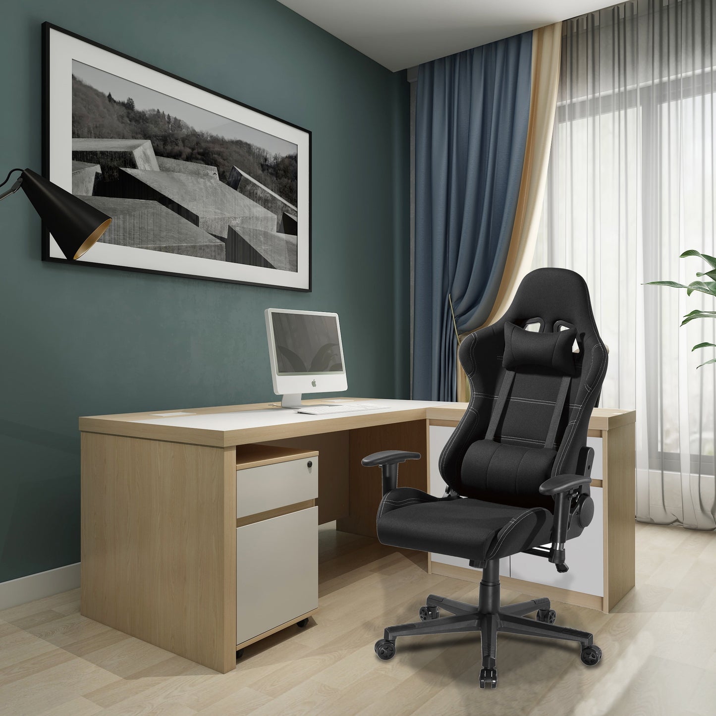 Workzone Stealth Ergonomic, Office Chair, Gaming Chair Black
