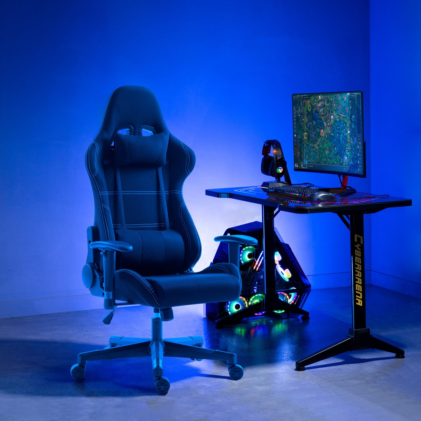 Workzone Stealth Ergonomic, Office Chair, Gaming Chair Black