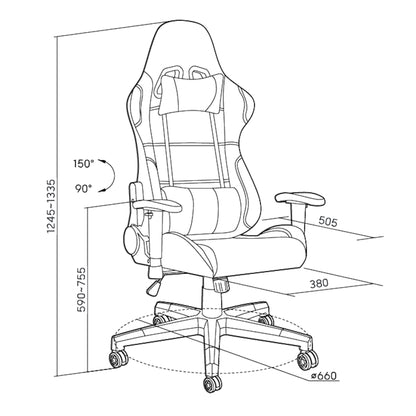 Workzone Stealth Ergonomic, Office Chair, Gaming Chair Black