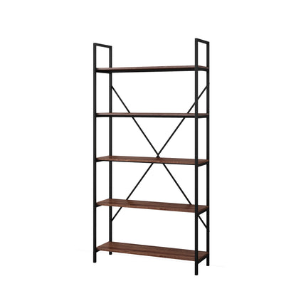 Workzone Aspect Bookcase 1800mm Open Style Dark Oak