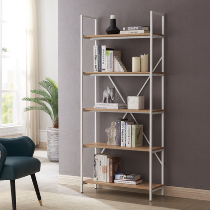 Workzone Aspect Bookcase 1800mm Open Style Oak
